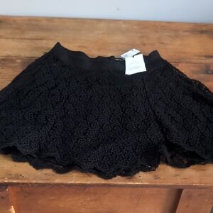 NWT Isabel Marant Black Lace Crochet Skirt Size 38
